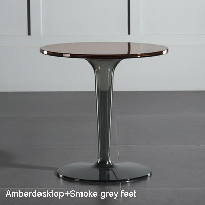 Modern round transparent coffee table